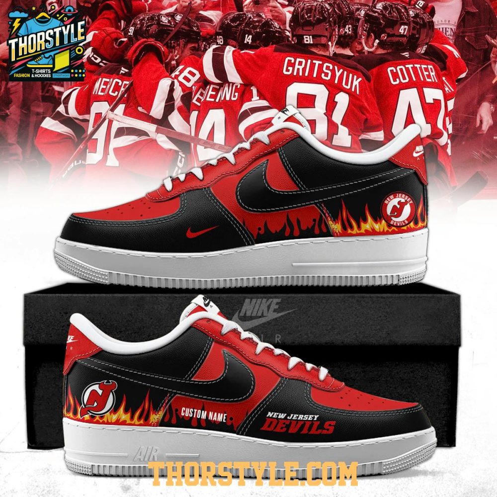 New Jersey Devils 2025 Raise Hell Personalized Air Force 1 Shoes